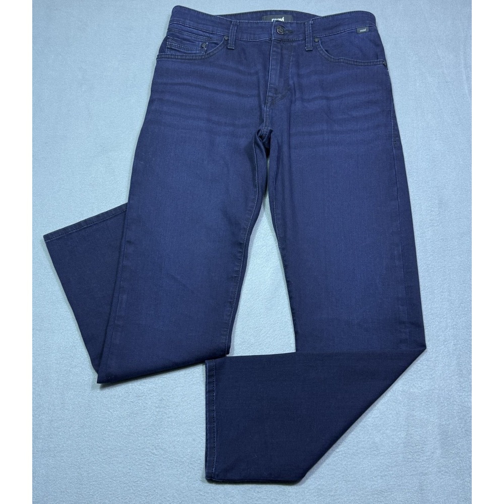 Mavi Jeans Mens 34x32 Zach Regular Straight Leg Indigo Stretch Normcore USA